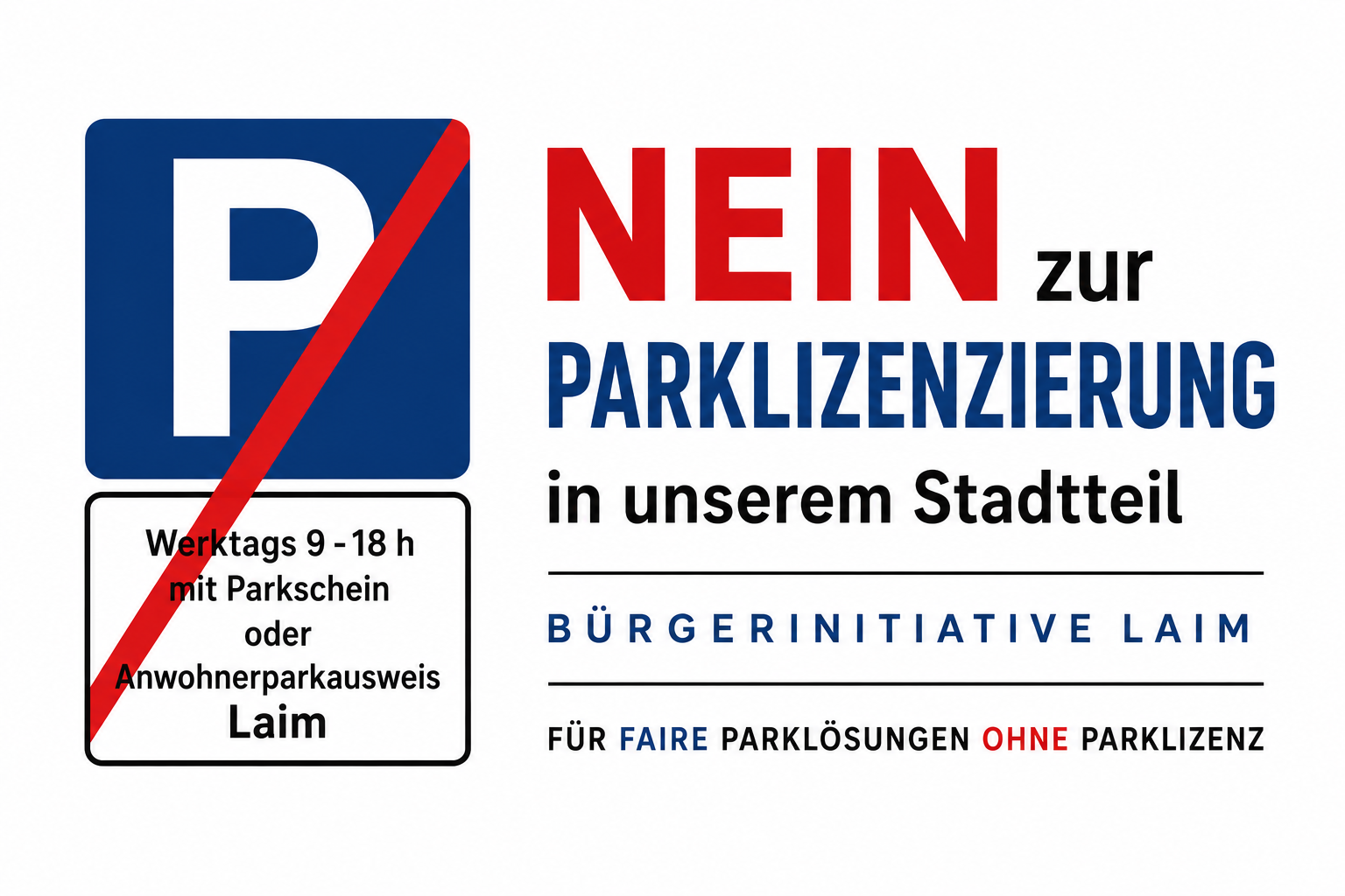 Nein zur Parklizenzierung in Laim